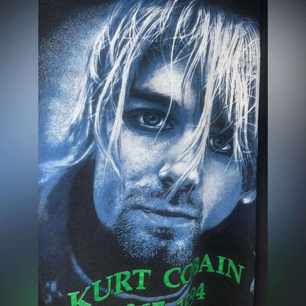 Vintage Tee T Shirt - Kurt Cobain Bootleg Band Rap Tee - L - Picture 2 of 9